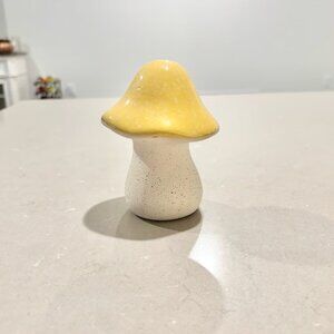 Yellow Ceramic Mushroom Figurine – Cottagecore Boho Home Décor NEW